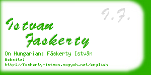 istvan faskerty business card